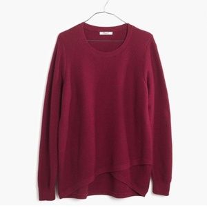 Madewell Red Feature Cross Front Pullover Sweater